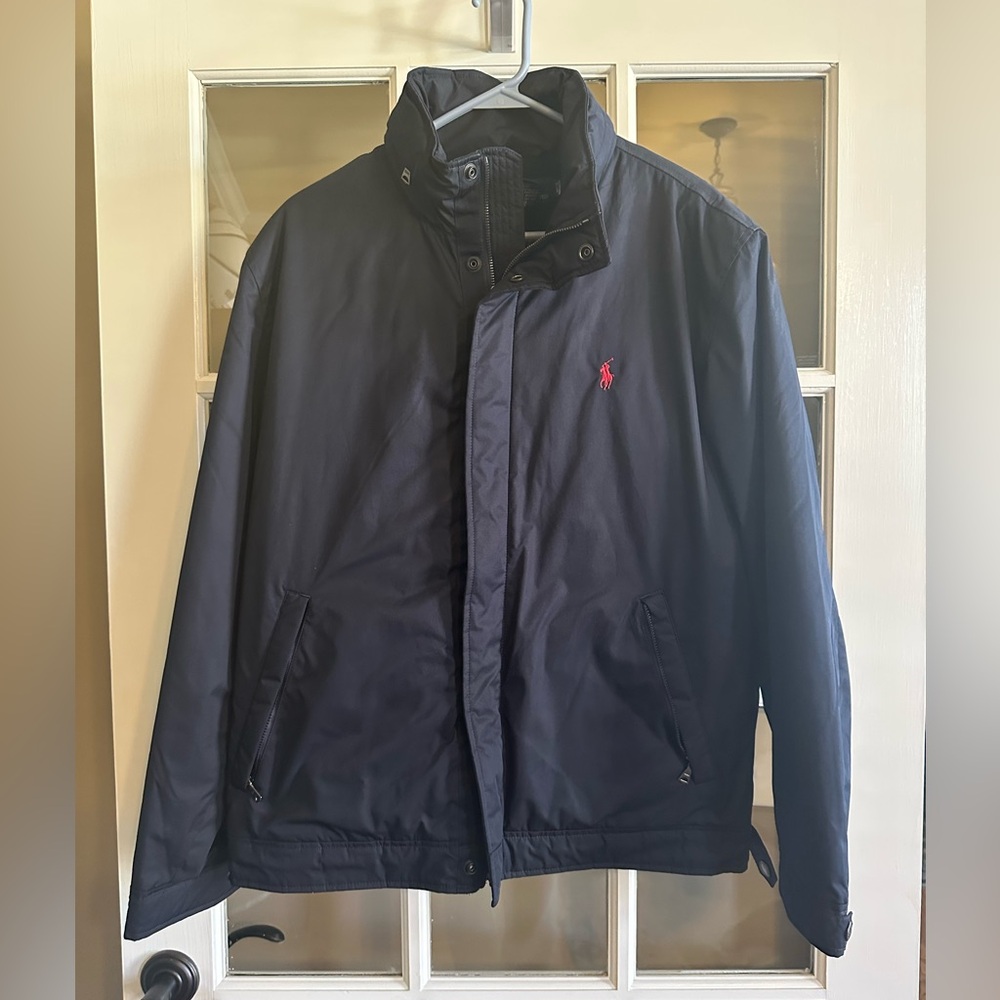 Polo Ralph Lauren Men’s Navy Blue Fleece Lined Coat size Large